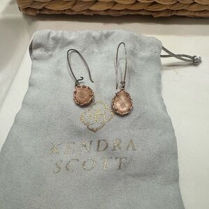 Kendra Scott Blush Pink Teardrop Earrings